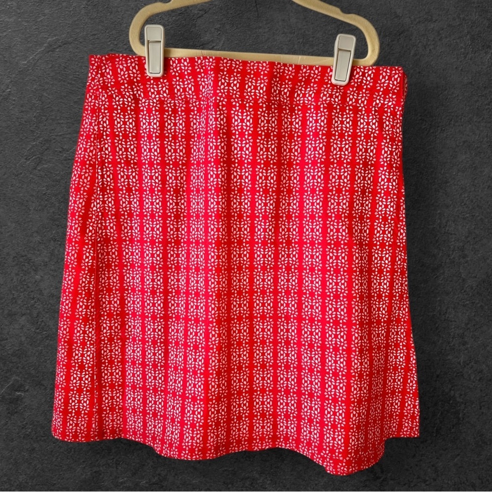 RipSkirt Hawaii Sunflower Seed Red Patterned Wrap Velcro Mini Skirt Size S